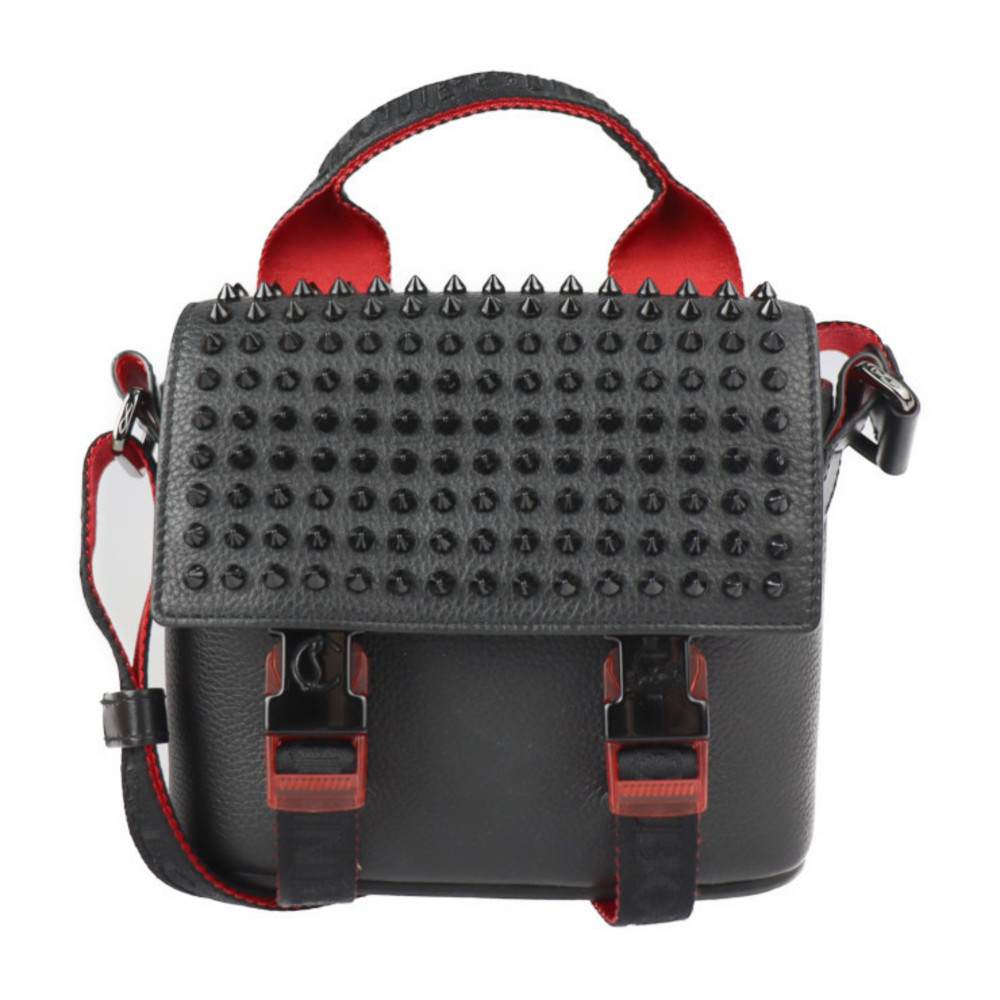 Christian Louboutin Messenger Shoulder Bag Black Red